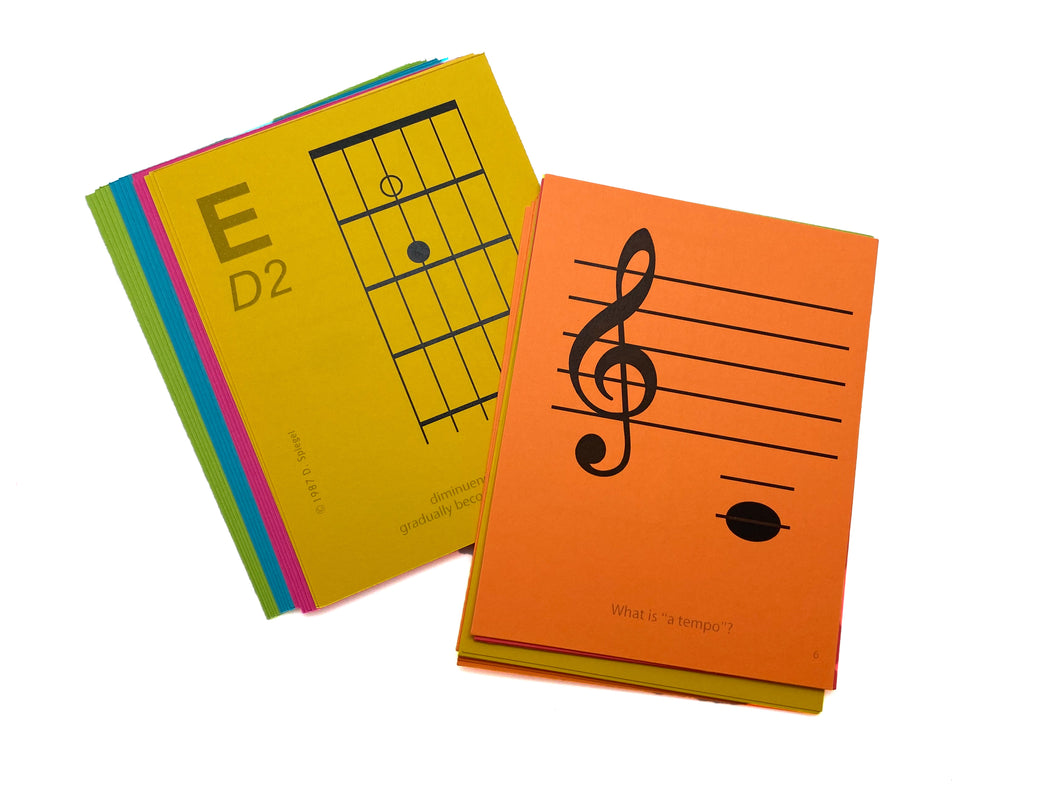 Guitar Regular Laminated Flashcards