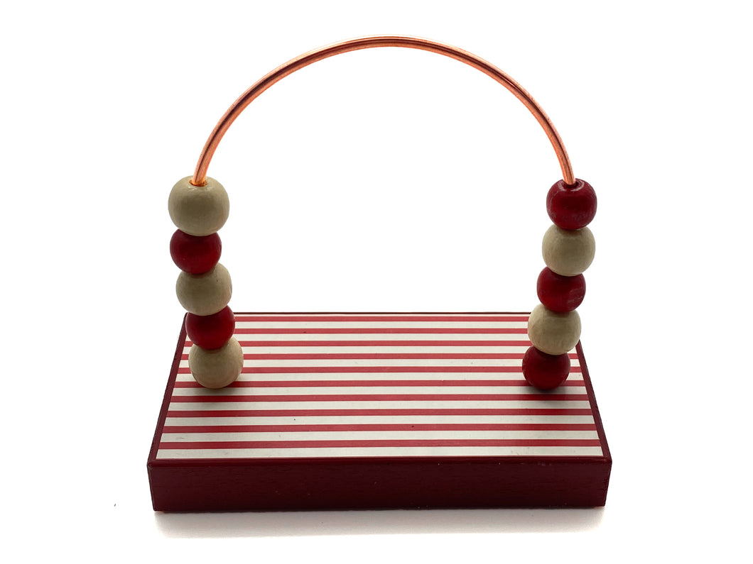 Stripes Red and White Bead Counter