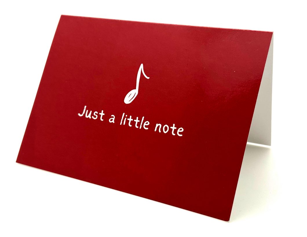 Just a Little Note Red Note Card - Set of 3