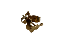 Load image into Gallery viewer, Stainless Steel Post Earrings Violin Viola Cello - Gold
