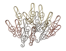 Load image into Gallery viewer, Treble Clef Paper Clips - set of 15
