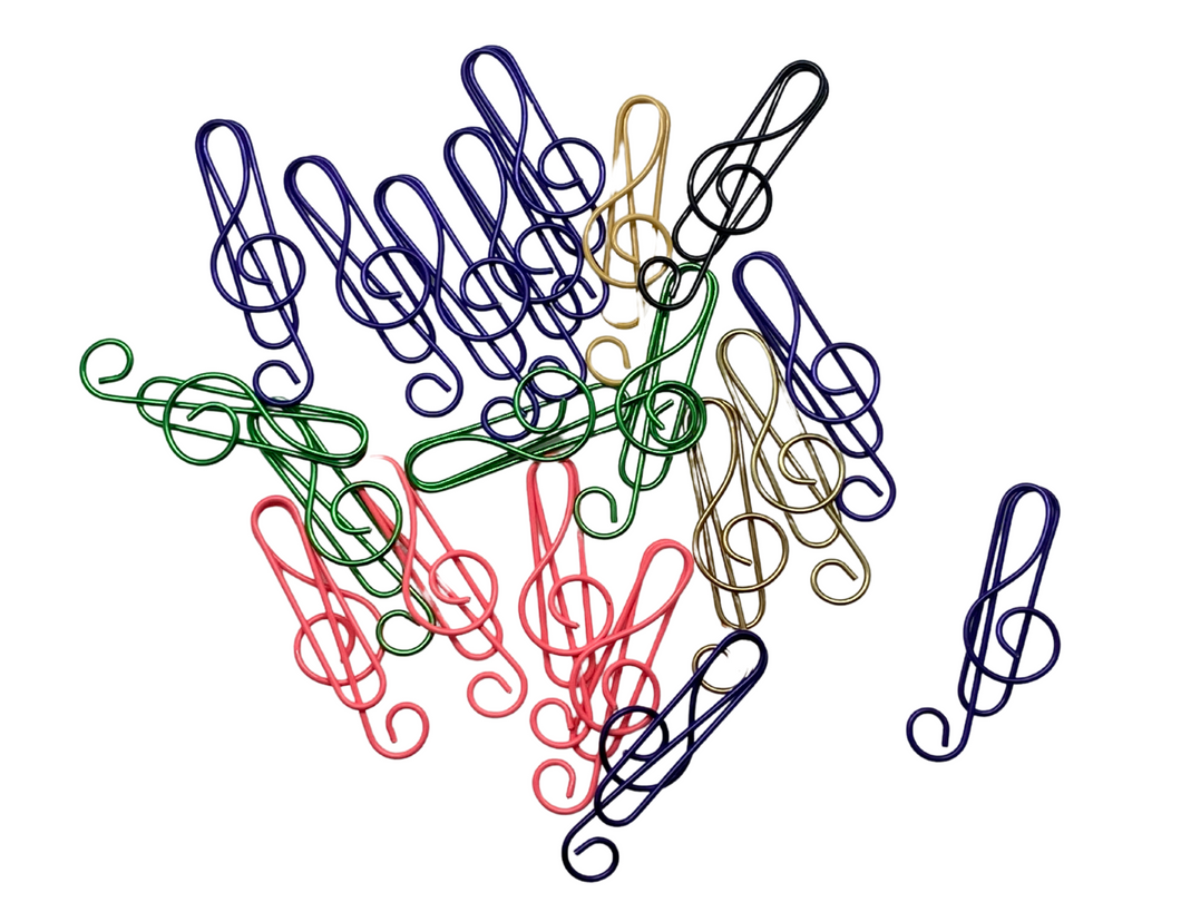 Treble Clef Paper Clips - set of 10