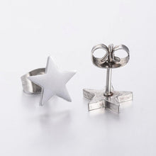 Load image into Gallery viewer, Stainless Steel Post Earrings Star Solid

