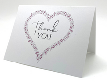 Load image into Gallery viewer, Thank You Note Card Music Heart - Set of 3
