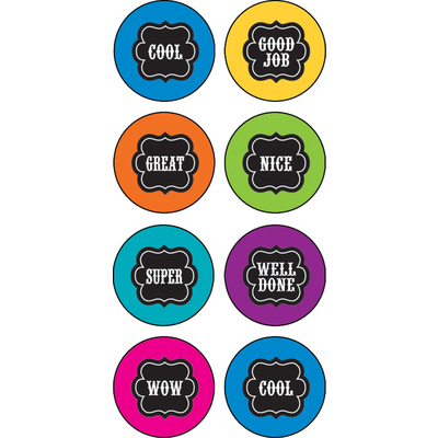 TCR Chalkboard Brights Mini Stickers