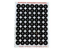 Load image into Gallery viewer, PS Sheet Musical Alphabet Stickers Sampler - set of 4
