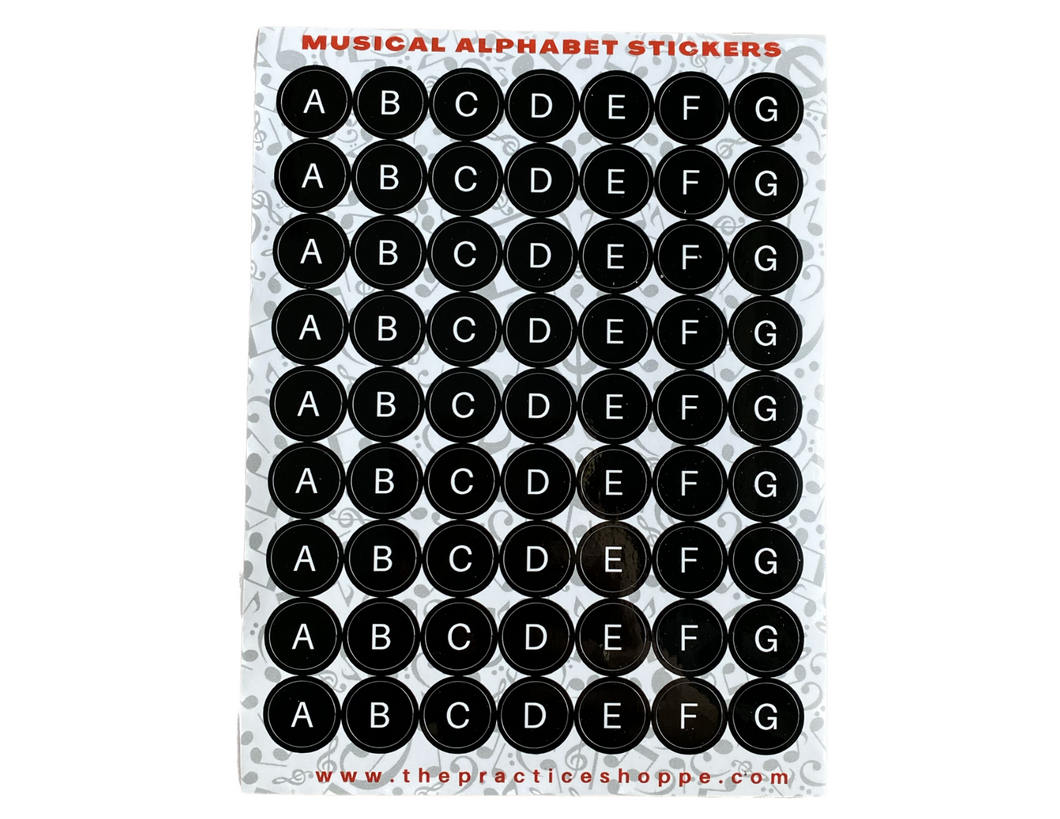 PS Sheet Musical Alphabet Stickers Black