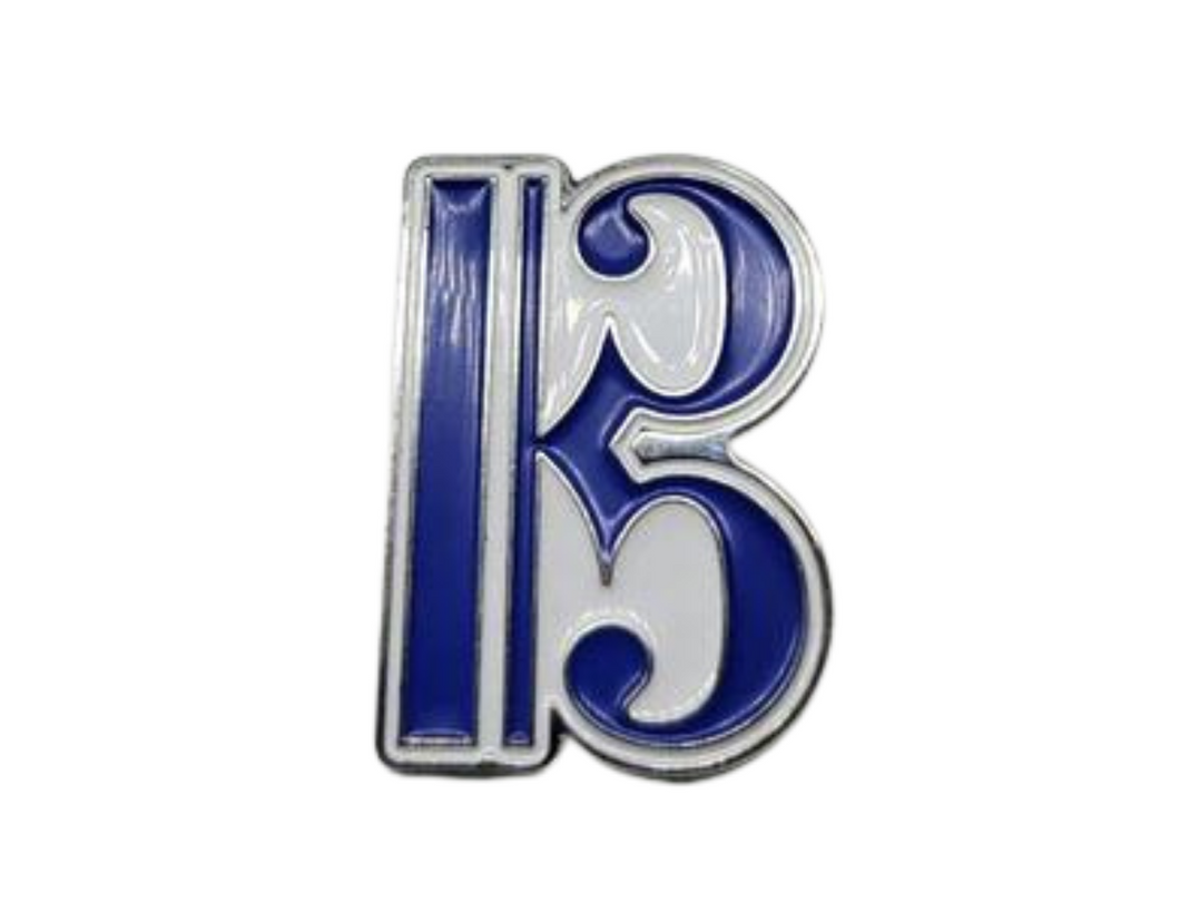 Alto Clef Enamel Pin - Blue