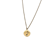 Load image into Gallery viewer, Stainless Steel Disc Music Note Necklace - Gold
