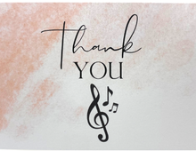 Load image into Gallery viewer, Thank You Note Card Treble Clef - Set of 3
