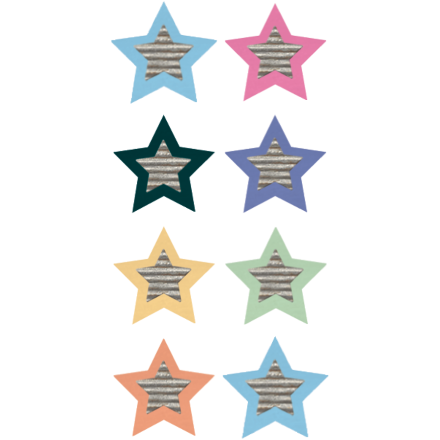 TCR Striped Star Mini Stickers
