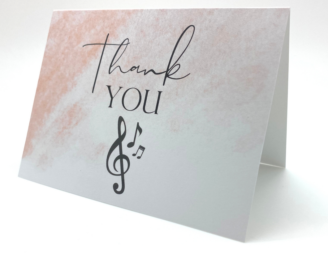 Thank You Note Card Treble Clef - Set of 3