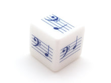 Load image into Gallery viewer, Pentatonic G Scale Notes Dice - Base Clef (Blue)
