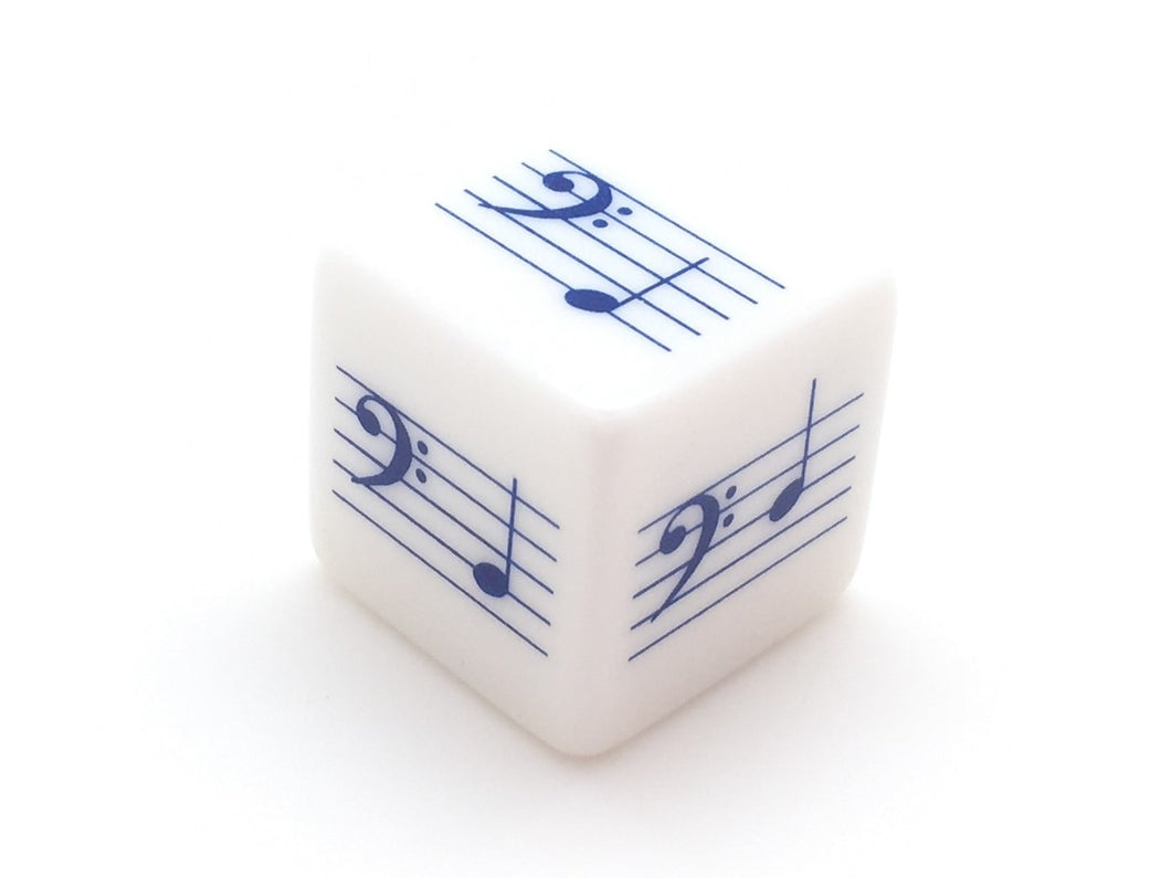 Pentatonic G Scale Notes Dice - Base Clef (Blue)