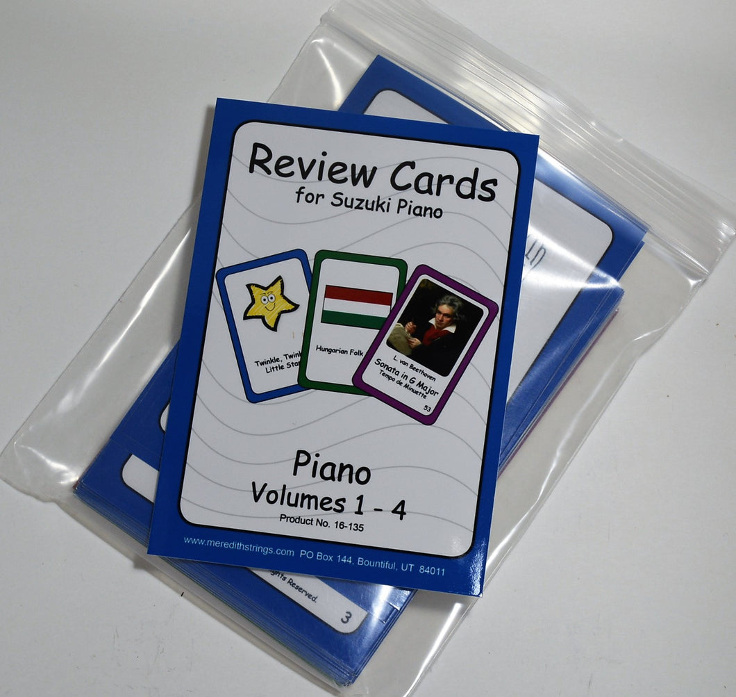 Piano Suzuki Review Cards - Large