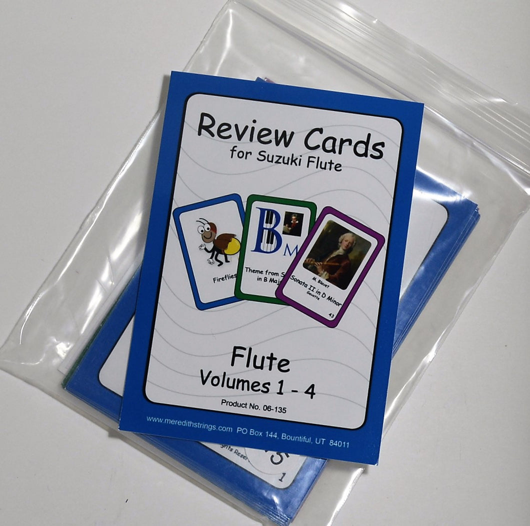Flute Suzuki Review Cards - Large