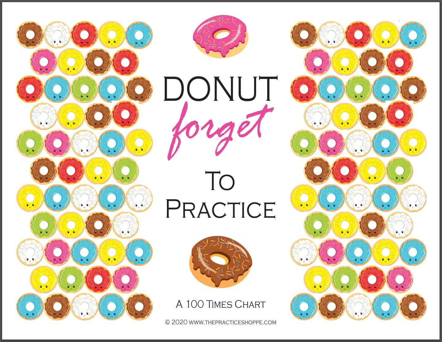 Donut Forget to Practice – The Practice Shoppe for Donut Forget Us Free Printable