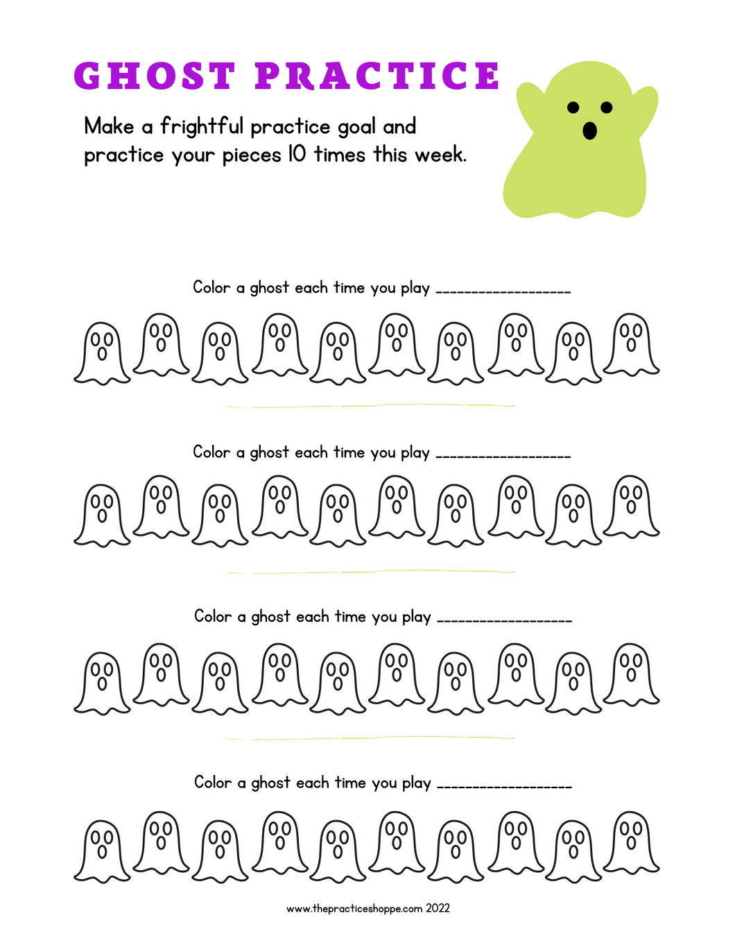 Ghost Practice Chart (digital download) – The Practice Shoppe