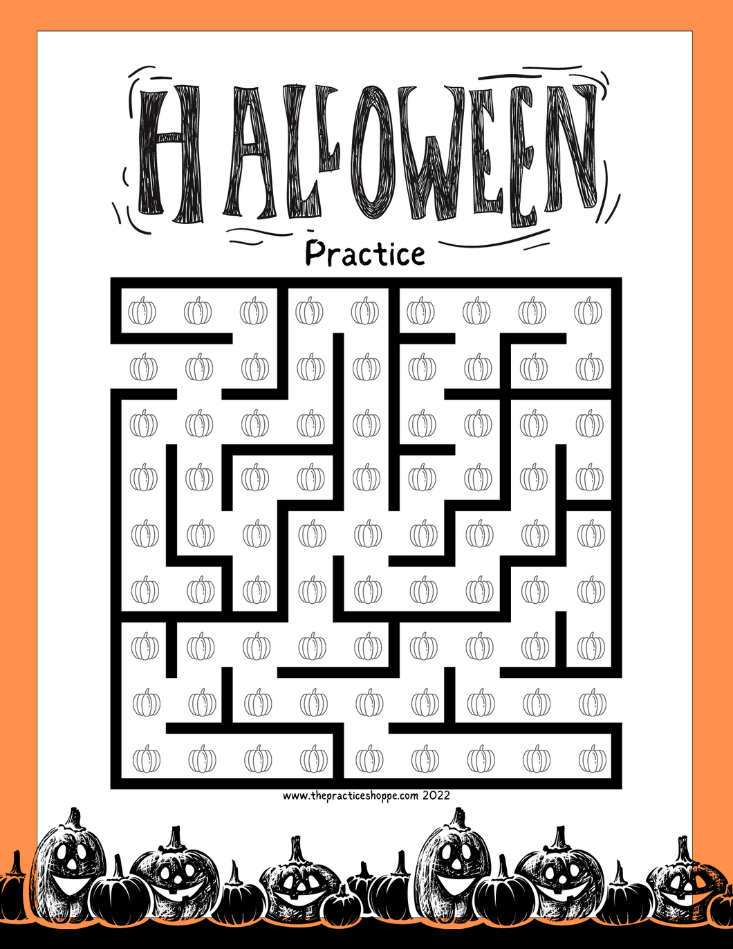 Halloween Practice Maze (digital download)