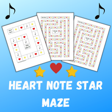 Load image into Gallery viewer, Heart Note Star Maze Bundle (Digital Download)
