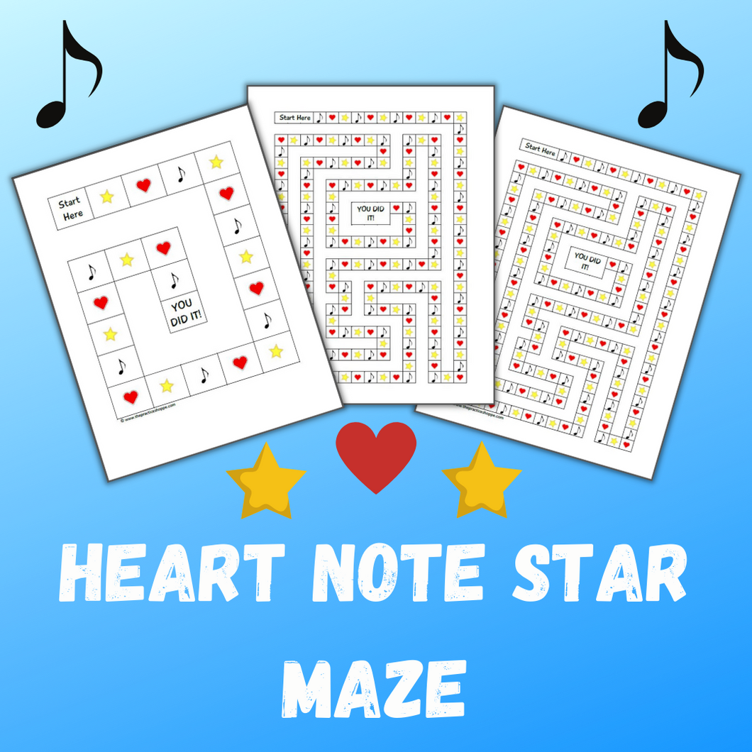 Heart Note Star Maze Bundle (Digital Download)