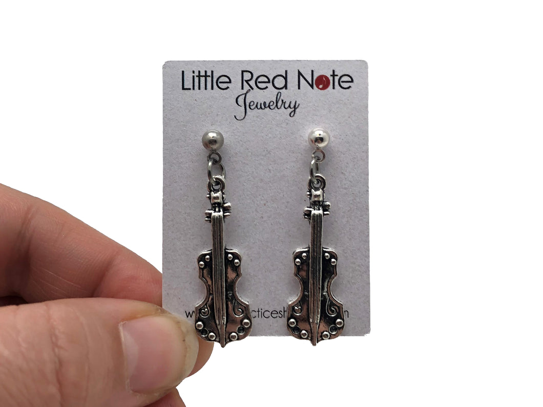 Dangle Post Violin Tibetan Earrings