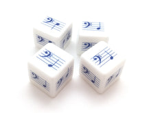 Load image into Gallery viewer, Pentatonic G Scale Notes Dice - Base Clef (Blue)
