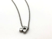 Load image into Gallery viewer, Stainless Steel Mini Eighth Notes Necklace
