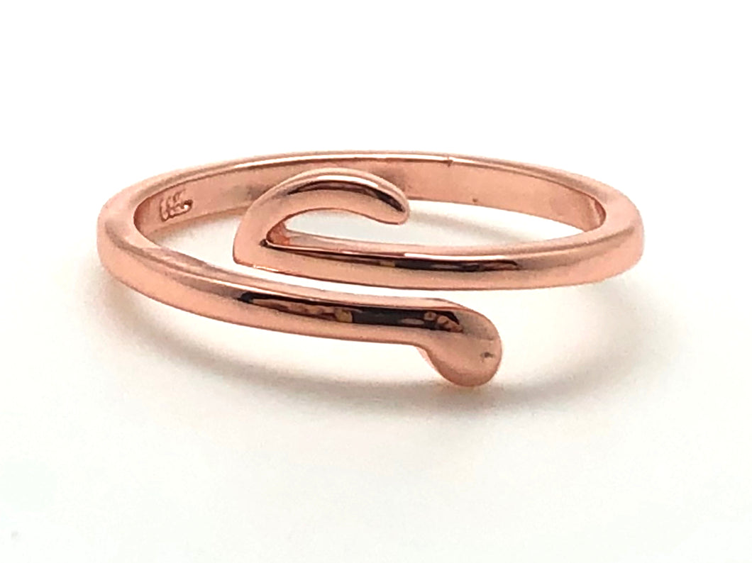 Stainless Steel Adjustable Note Ring - Rose Gold