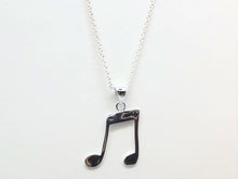 Load image into Gallery viewer, 925 Sterling Silver Two-Eighth Notes Necklace
