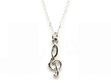 Load image into Gallery viewer, 925 Sterling Silver Treble Clef Necklace
