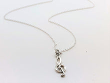 Load image into Gallery viewer, 925 Sterling Silver Treble Clef Necklace
