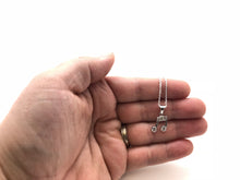 Load image into Gallery viewer, 925 Sterling Silver Two-Eighth Notes CZ Necklace
