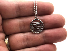 Load image into Gallery viewer, 925 Sterling Silver Notes Circle Necklace
