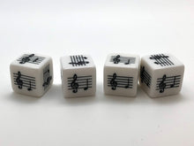 Load image into Gallery viewer, 25 mm Middle C Five Finger Pattern Music Dice - Set of 4
