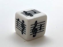 Load image into Gallery viewer, 25 mm Middle C Five Finger Pattern Music Dice - Set of 4
