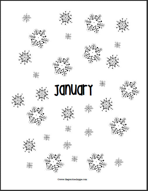 January Practice Chart (digital download)