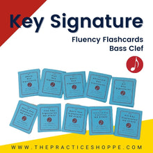 Load image into Gallery viewer, Key Signature Fluency Flashcards (Bass Clef) - 10 Sets of Flashcards (Digital Download)

