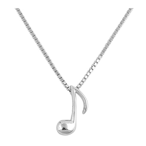 925 Sterling Eighth Note Necklace