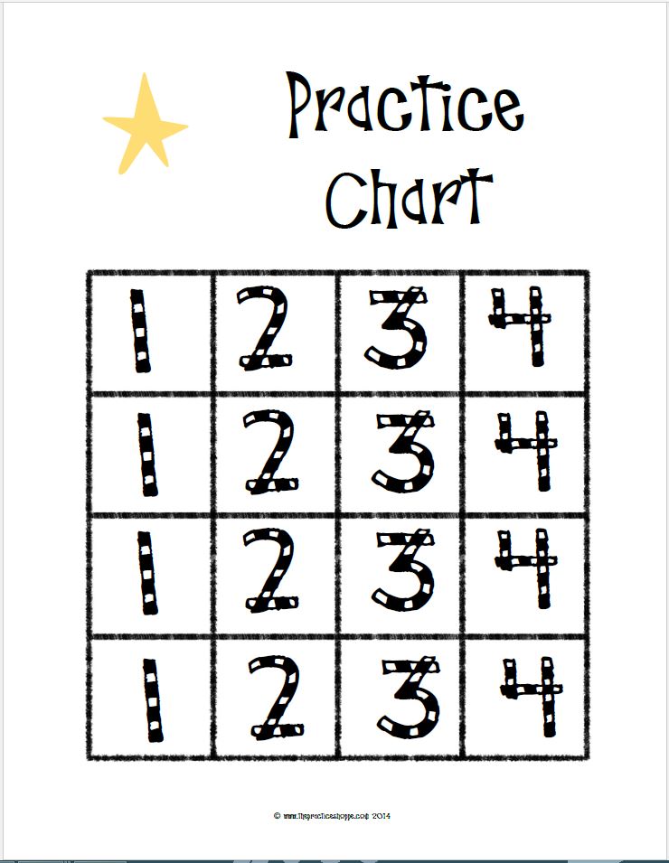 Practice Chart Digital Download The Practice Shoppe