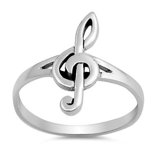 925 Sterling Treble Clef Ring