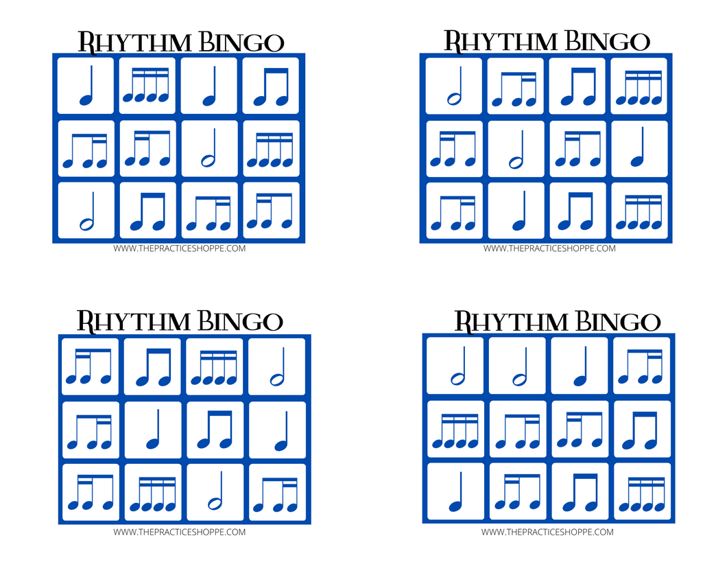 Blue Rhythm Dice Mini Bingo (digital download)