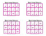 Dark Pink Rhythm Dice Mini Bingo (digital download)