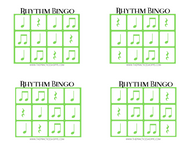 Green Rhythm Dice Mini Bingo (digital download)