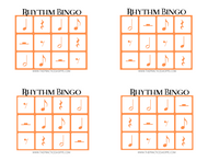 Orange Rhythm Dice Mini Bingo (digital download)
