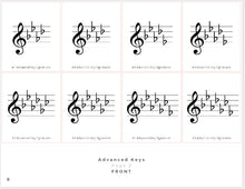 Load image into Gallery viewer, Key Signature Fluency Flashcards (Treble Clef) - 10 Sets of Flashcards (Digital Download)
