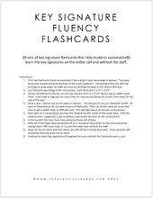 Load image into Gallery viewer, Key Signature Fluency Flashcards (Treble Clef) - 10 Sets of Flashcards (Digital Download)
