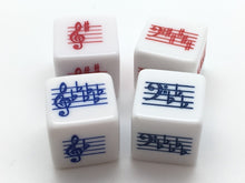 Load image into Gallery viewer, Key Signature Dice - Treble/Bass Clef - Sharps/Flats - Set of 4
