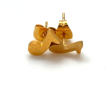 Load image into Gallery viewer, Stainless Steel Post Earrings Eighth Note - Gold
