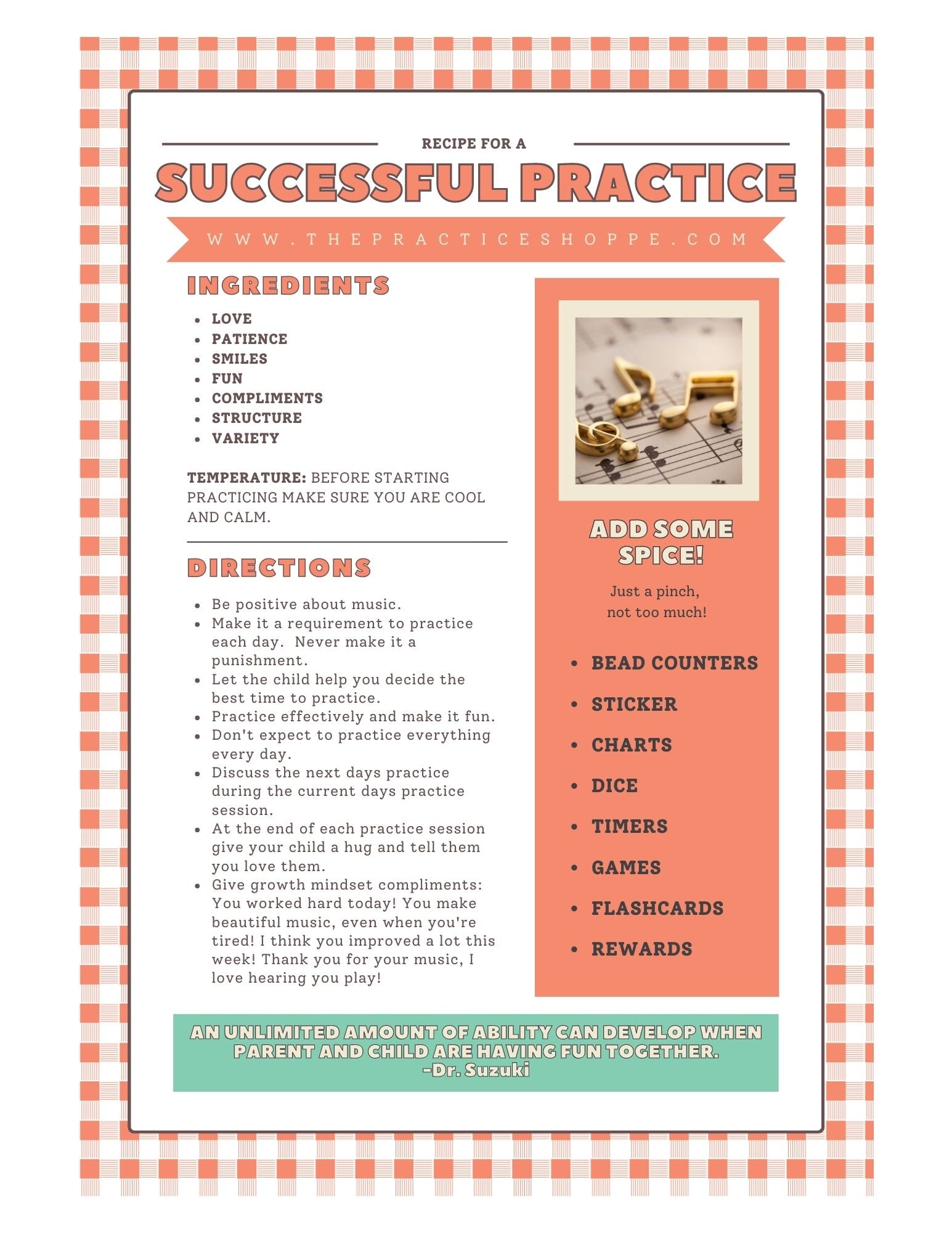 Recipe for a Successful Practice (digital download) – The Practice Shoppe